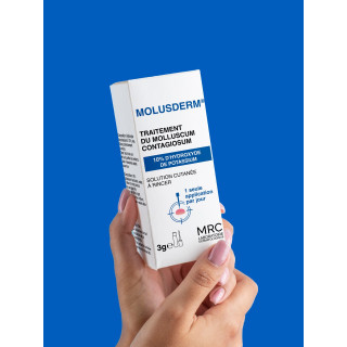 Molusderm is indicated for the treatment of molluscum contagiosum