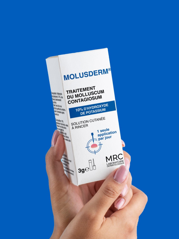Molusderm est indiqué dans le traitement du Molluscum contagiosum