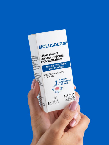 Molusderm is indicated for the treatment of molluscum contagiosum
